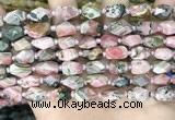 CNG8525 15.5 inches 7*10mm - 8*12mm faceted nuggets rhodochrosite beads