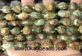 CNG8539 15.5 inches 8*10mm - 9*13mm faceted nuggets rhyolite beads