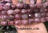 CNG8565 12*16mm - 15*20mm faceted nuggets strawberry quartz beads