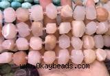 CNG8595 12*16mm - 13*18mm faceted nuggets pink aventurine beads