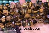 CNG8597 12*16mm - 13*18mm faceted nuggets yellow tiger eye beads