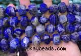 CNG8601 12*16mm - 13*18mm faceted nuggets lapis lazuli beads