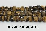 CNG8620 10*13mm - 12*16mm faceted freeform yellow tiger eye beads