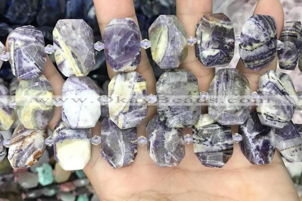 CNG8631 15.5 inches 13*18mm - 15*25mm faceted freeform charoite beads