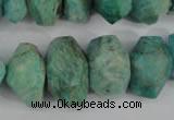 CNG868 15.5 inches 7*12mm – 12*20mm faceted nuggets amazonite beads