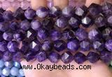 CNG8703 15.5 inches 12mm faceted nuggets amethyst gemstone beads