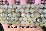 CNG8729 15.5 inches 8mm faceted nuggets prehnite gemstone beads