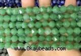 CNG8766 15.5 inches 8mm faceted nuggets green aventurine beads