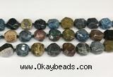 CNG8793 16*17mm - 18*19mm faceted nuggets agate  beads