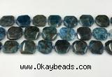 CNG8821 15.5 inches 16mm - 20mm faceted freeform apatite beads