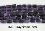 CNG8848 15.5 inches 8*12mm - 10*16mm nuggets matte amethyst beads