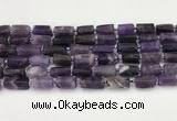 CNG8849 15.5 inches 8*12mm - 10*16mm nuggets matte amethyst beads