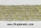 CNG8851 15.5 inches 8*12mm - 10*16mm nuggets matte lemon quartz beads