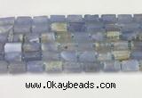 CNG8857 8*12mm - 10*16mm nuggets matte blue chalcedony beads