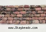 CNG8860 15.5 inches 8*12mm - 10*16mm nuggets matte rhodonite beads