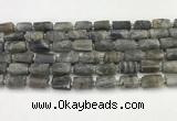 CNG8862 15.5 inches 8*12mm - 10*16mm nuggets matte labradorite beads