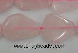 CNG888 15.5 inches 18*22mm – 25*30mm freeform rose quartz beads