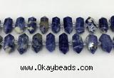 CNG8903 10*25mm - 14*30mm faceted nuggets sodalite beads