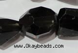 CNG905 15.5 inches 18*22mm – 20*32mm faceted nuggets smoky quartz beads