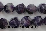 CNG932 15 inches 16mm faceted nuggets amethyst gemstone beads