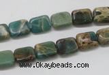 CNI14 16 inches 8*10mm rectangle natural imperial jasper beads wholesale