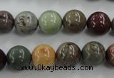 CNI304 15.5 inches 12mm round imperial jasper beads wholesale