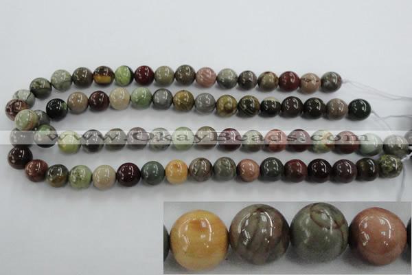 CNI304 15.5 inches 12mm round imperial jasper beads wholesale