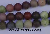 CNI361 15.5 inches 6mm round matte imperial jasper beads wholesale