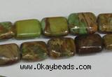 CNI39 15.5 inches 6*8mm rectangle natural imperial jasper beads