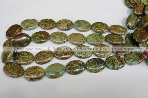 CNI43 15.5 inches 22*30mm oval natural imperial jasper beads