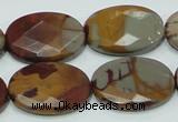 CNJ11 15.5 inches 18*25mm faceted oval natural noreena jasper beads