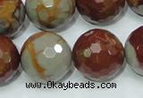 CNJ21 15.5 inches 20mm faceted round natural noreena jasper beads