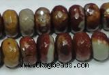 CNJ23 15.5 inches 8*14mm faceted rondelle natural noreena jasper beads