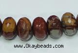 CNJ24 15.5 inches 10*16mm faceted rondelle natural noreena jasper beads