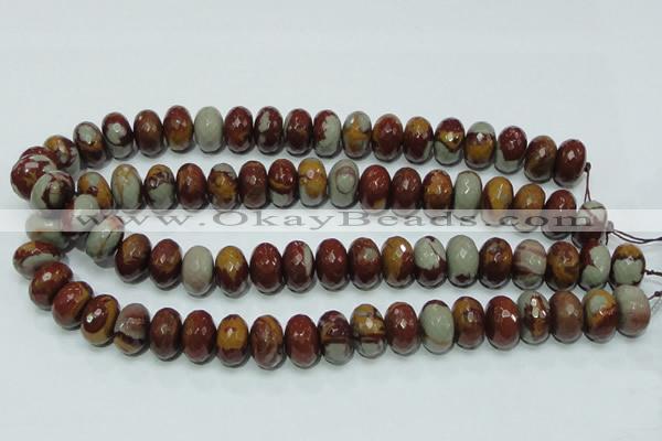 CNJ24 15.5 inches 10*16mm faceted rondelle natural noreena jasper beads