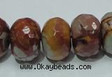 CNJ26 15.5 inches 14*20mm faceted rondelle natural noreena jasper beads