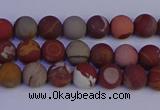 CNJ300 15.5 inches 4mm round matte noreena jasper beads wholesale