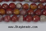 CNJ308 15.5 inches 4mm faceted round noreena jasper beads