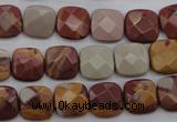 CNJ58 15.5 inches 12*12mm faceted square noreena jasper beads