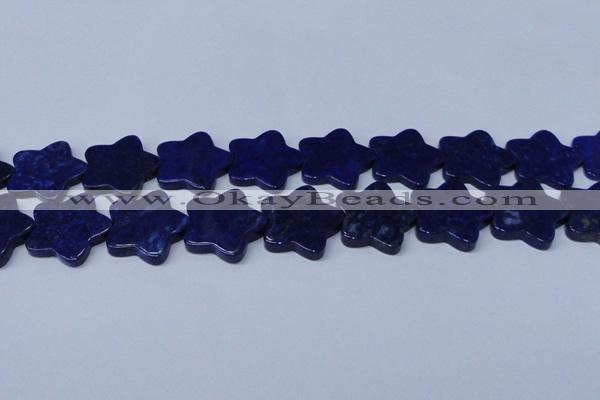 CNL1287 15.5 inches 28mm star natural lapis lazuli beads