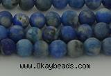 CNL1651 15.5 inches 6mm round matte lapis lazuli beads wholesale