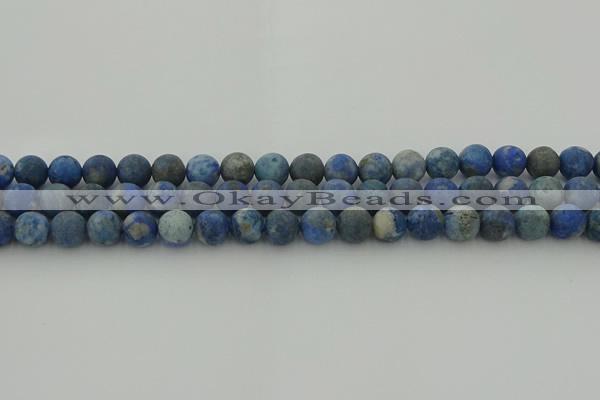 CNL1652 15.5 inches 8mm round matte lapis lazuli beads wholesale