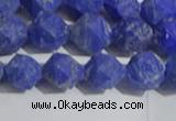 CNL1666 15.5 inches 8mm faceted nuggets matte lapis lazuli beads