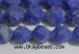 CNL1667 15.5 inches 10mm faceted nuggets matte lapis lazuli beads