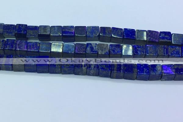 CNL1675 15.5 inches 9*9mm cube lapis lazuli gemstone beads