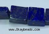 CNL1678 15.5 inches 11*11mm - 12*12mm square lapis lazuli beads