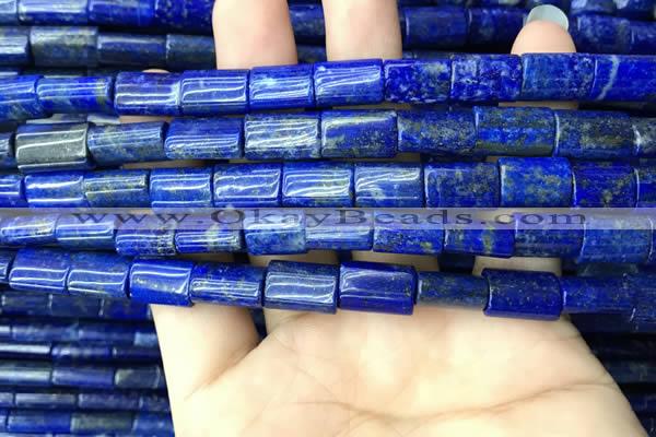 CNL1680 15.5 inches 8*12mm - 9*14mm flat tube lapis lazuli beads