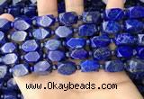 CNL1688 4mm round & 8*12mm - 11*15mm faceted nuggets lapis lazuli beads