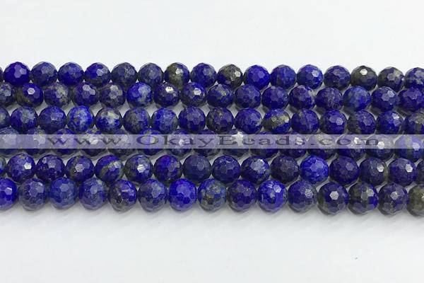 CNL1732 15 inches 10mm faceted round lapis lazuli beads