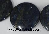 CNL459 15.5 inches 30mm flat round natural lapis lazuli beads